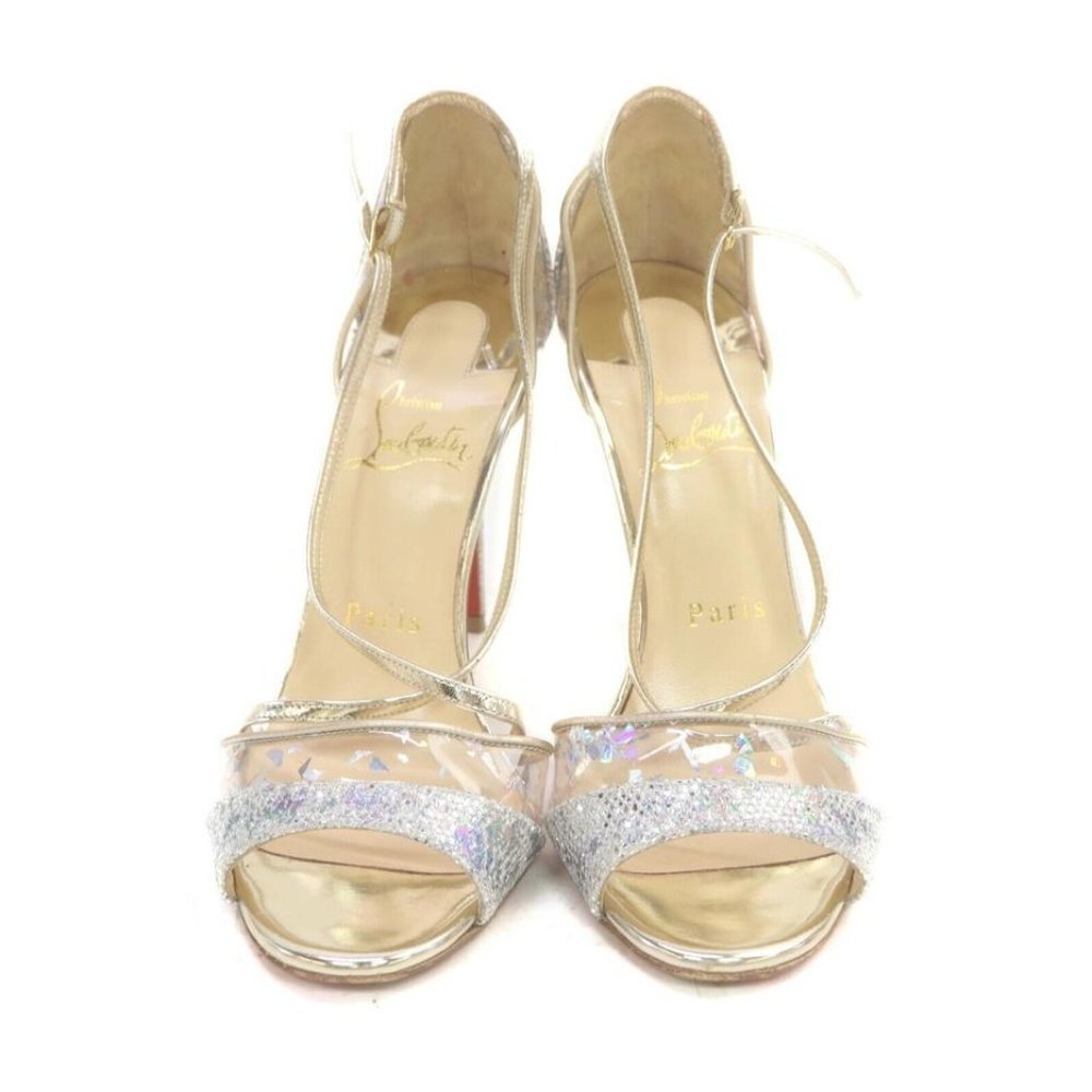 Christian Louboutin Size 35.5 Clear Sparkle Open